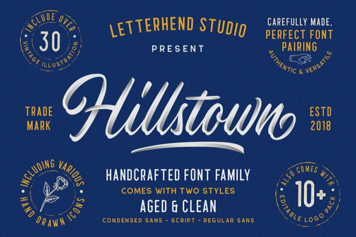 Hillstown Collection Font Download