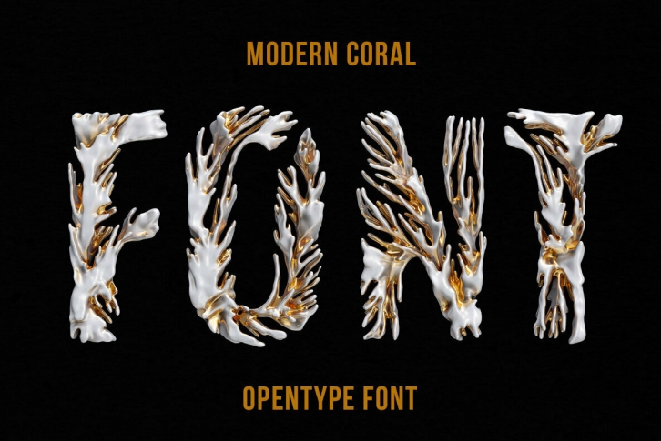 Modern Coral SVG Font Font Download