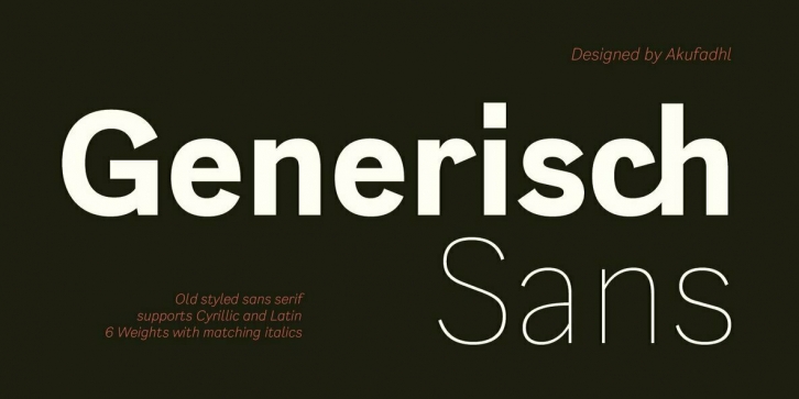 Generisch Sans Font Font Download