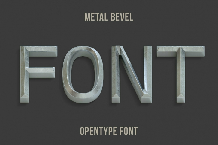 Metal Bevel Font Font Download