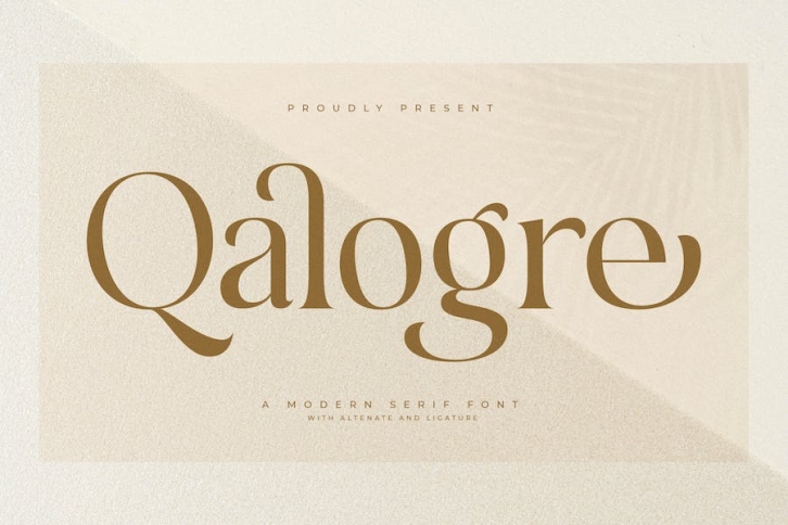 Qalogre A Modern Serif Font Font Download