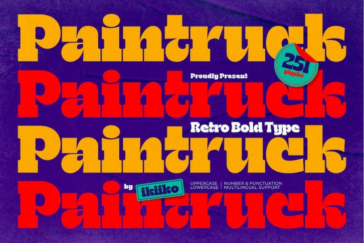Paintruck - Retro Bold Font Font Download