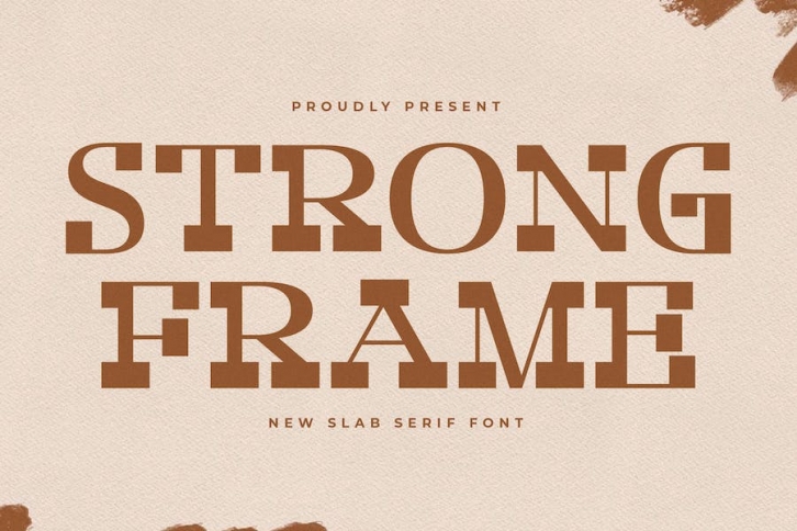 Strong Frame New Slab Serif Font Font Download