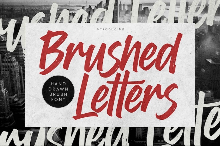 Brushed Letters - Hand Drawn Brush Font Font Download