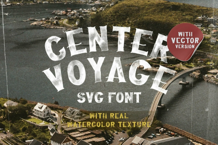 Center Voyage - SVG Font Font Download