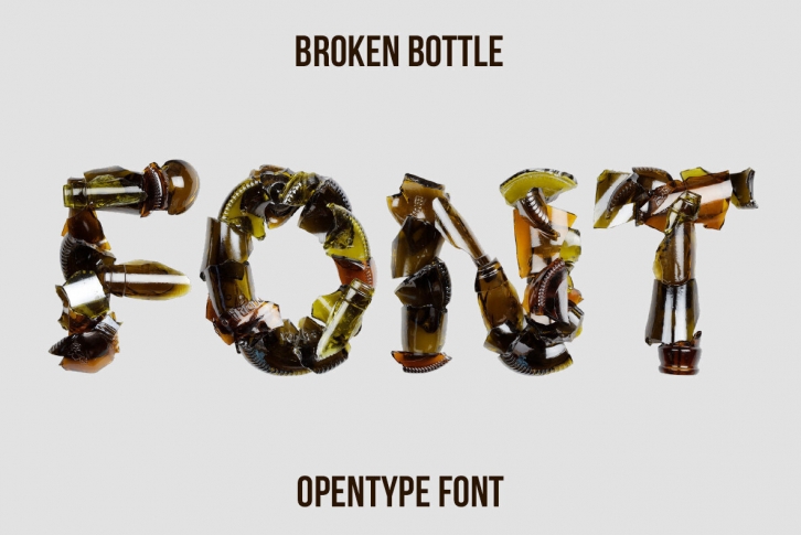 Broken Bottle SVG Font Font Download