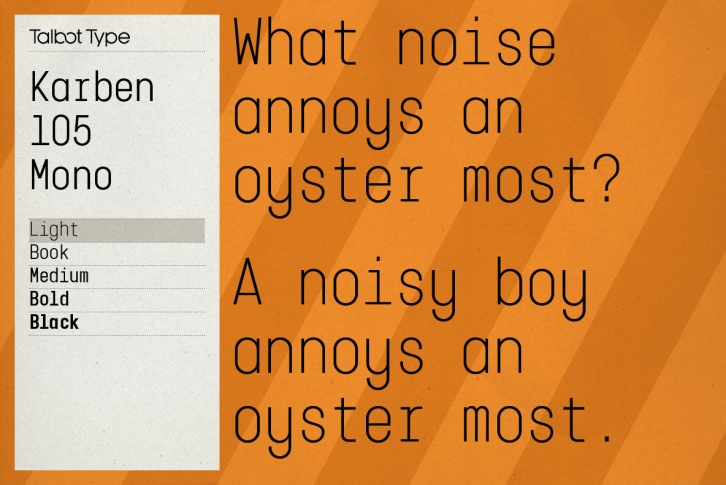 Karben 105 Mono Font Font Download