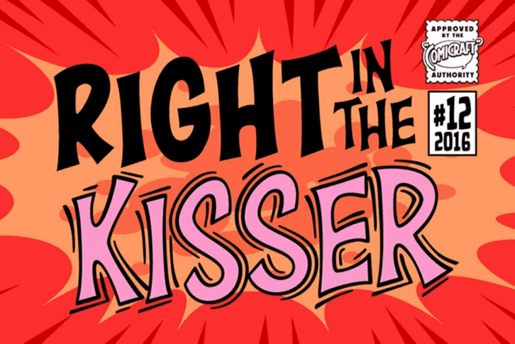 Right in the Kisser Font Font Download