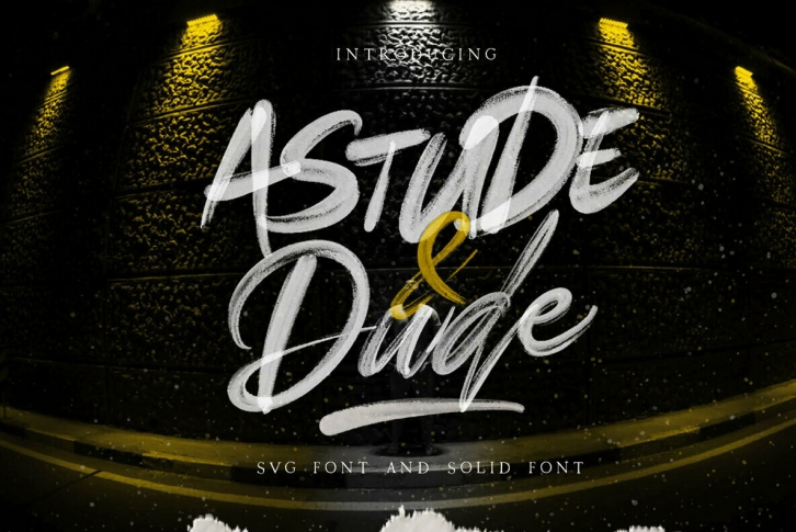 Astude and Dude - SVG Font Font Download