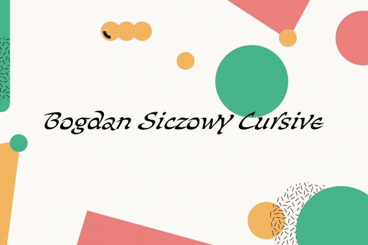 Bogdan Siczowy Cursive Font Font Download