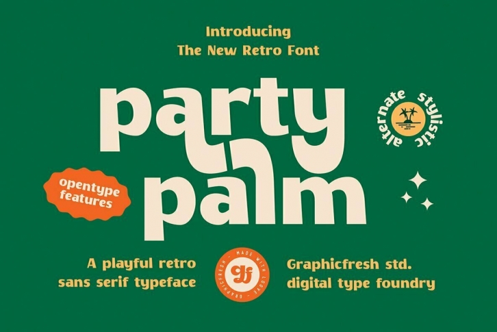 Party Palm Font Font Download