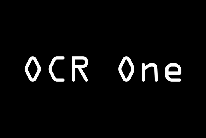 OCR One Font Font Download