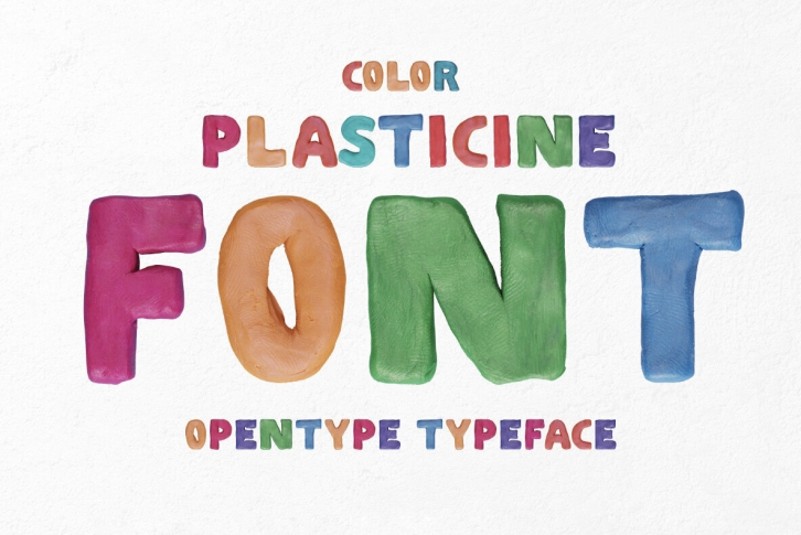 Color Plasticine SVG Font Font Download