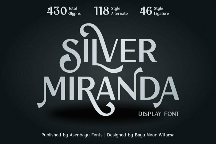 Silver Miranda Font Font Download