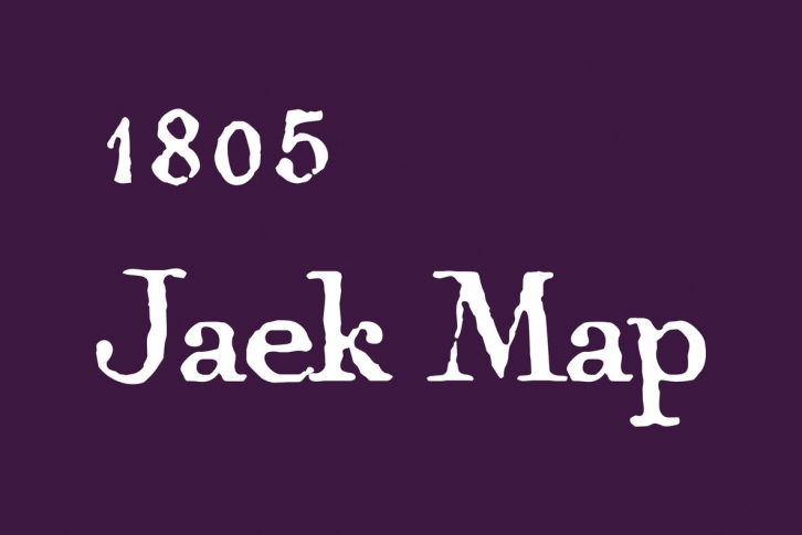 1805 Jaeck Map Font Font Download