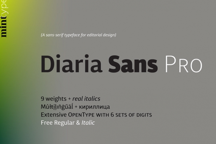 Diaria Sans Pro Font Font Download