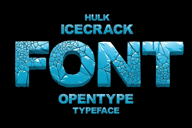 Hulk Icecrack SVG Font Font Download