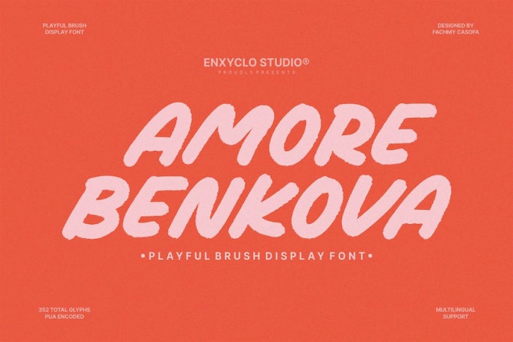 NCL Amore Benkova - Bold Brush Playful Font Font Download