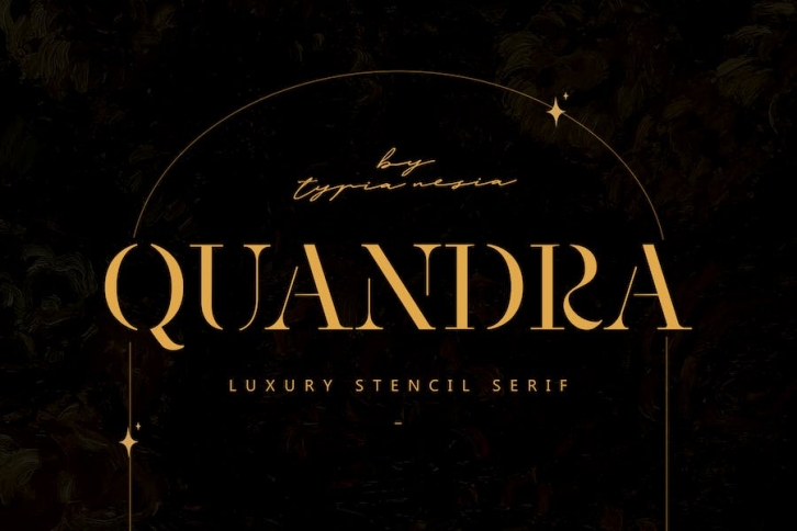 Quandra - Luxury Stencil Serif Font Download