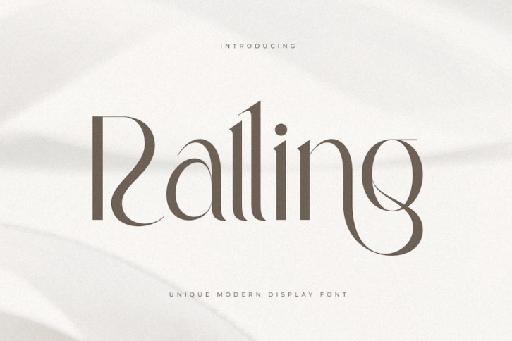 Ralling - Unique Luxury Modern Display Font Font Download