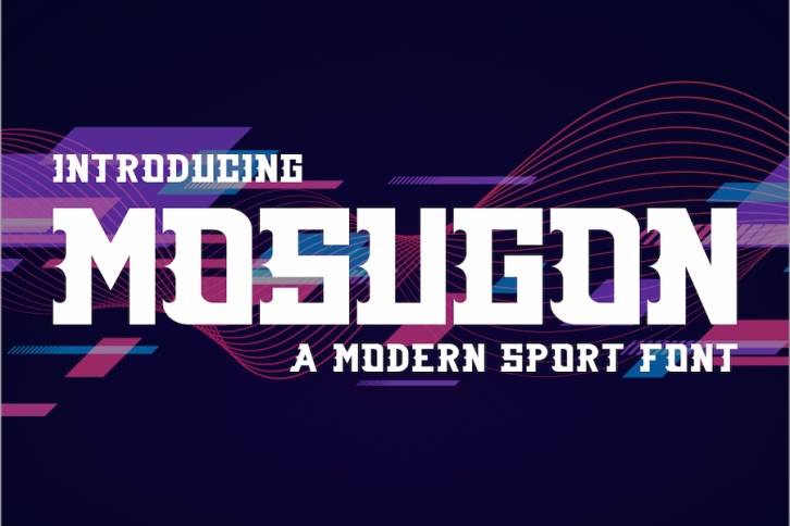 Mosugon - Modern Sport Font Font Download