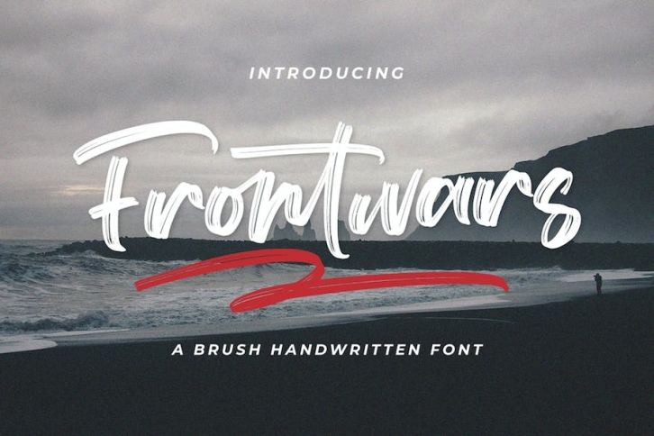 Frontwars -  Brush Font Font Download