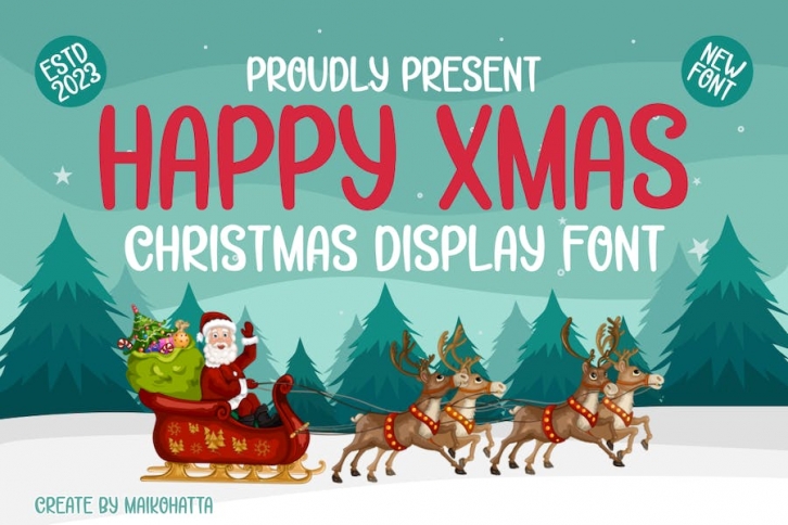Happy Xmas - Christmas Display Font Font Download