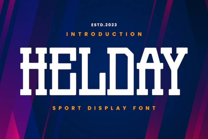 HELDAY - SPORT DISPLAY FONT Font Download