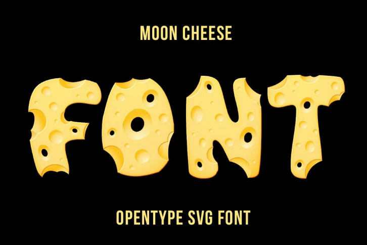 Moon Cheese SVG Font Font Download