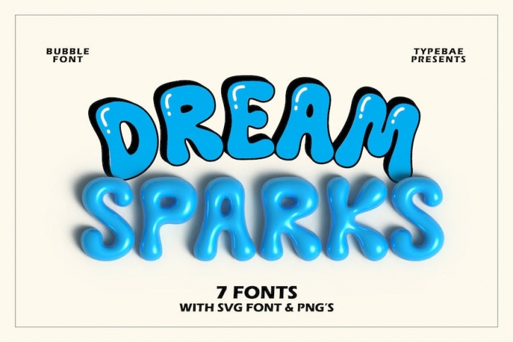 Dream Sparks - Bubble Display Font Font Download