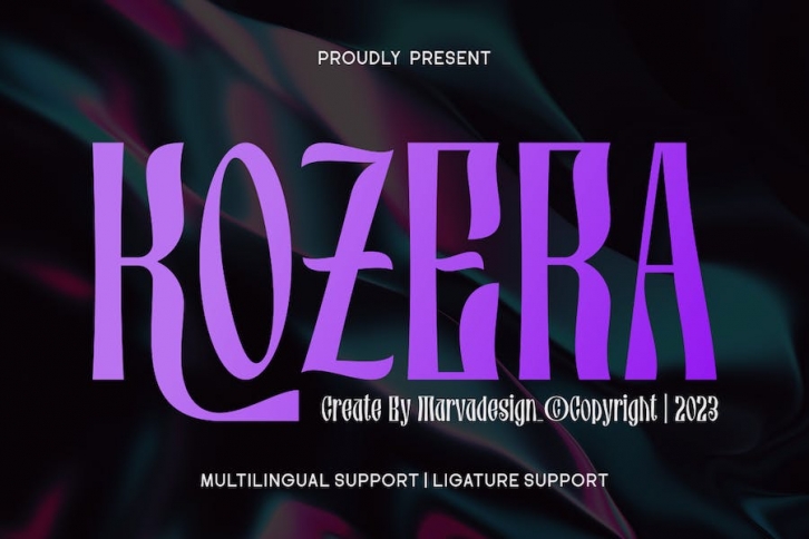 Kozera - Display Psychedelic Font Font Download