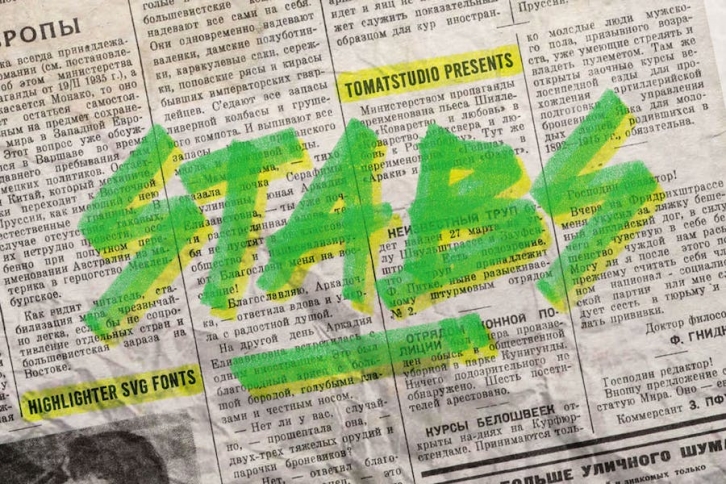 Stabs Highlighter SVG Fonts Font Download