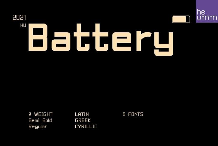 HU Battery Font Font Download