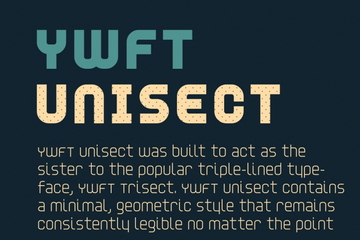 YWFT Unisect: Minimal and Geometric Typeface for Creatives Font Download