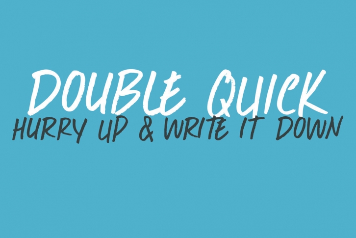 Double Quick Font Font Download