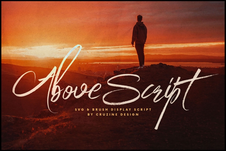 Above SVG Brush Font Font Download