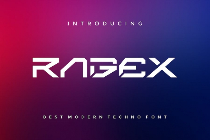 Ragex - Modern Techno Font Font Download