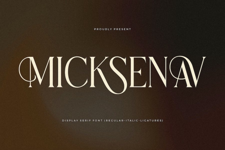 Micksenav Display Serif Font Font Download