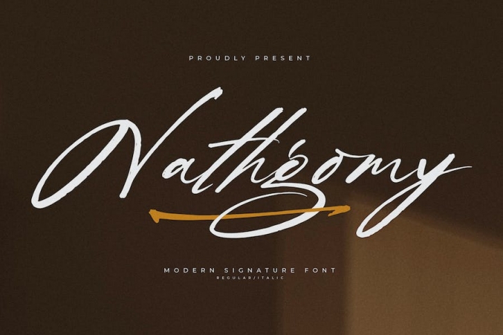 Nathgomy Modern Signature Font Font Download