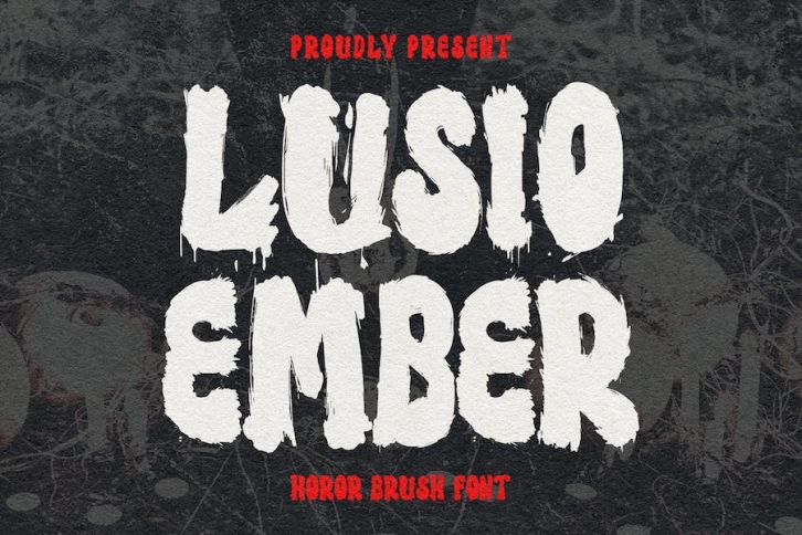 Lusio Ember Horor Brush Font Font Download