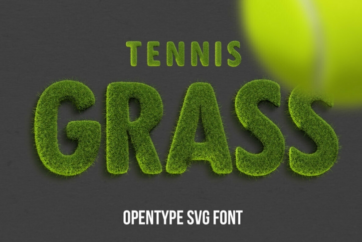 Tennis Grass SVG Font Font Download