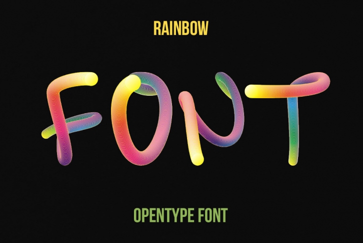 Rainbow SVG Font Font Download