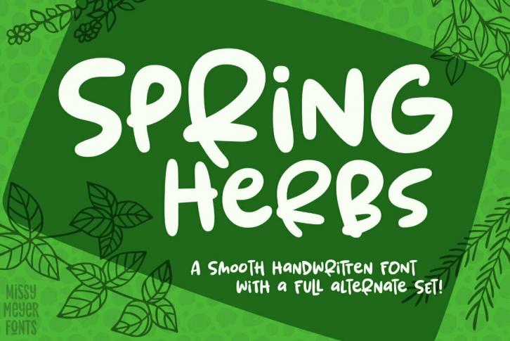 Spring Herbs Font Font Download