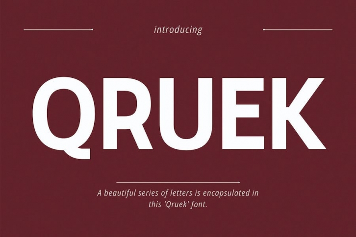 Qruek Modern Sans Typeface Font Download