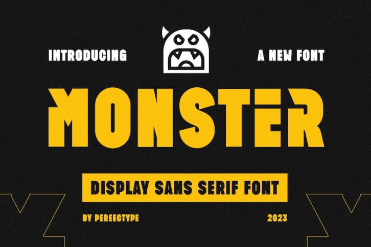 Monster Modern Futuristic Sans Serif Font Font Download