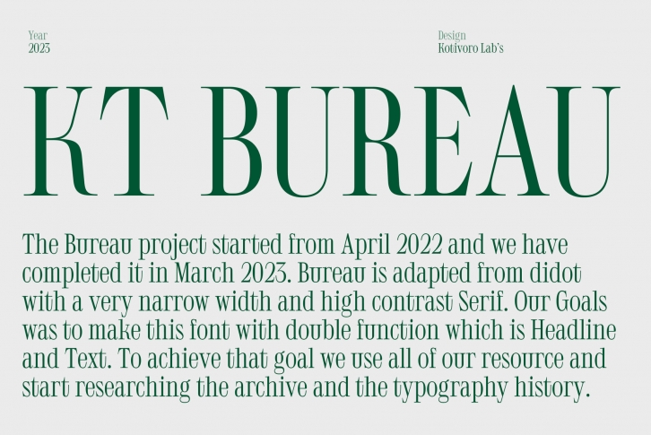 KT Bureau Font Font Download