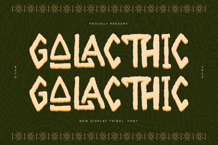Galacthic New Display Tribal Font Font Download