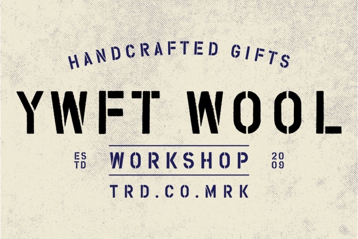 YWFT Wool: Download This Distressed & Bold Stencil Font Font Download