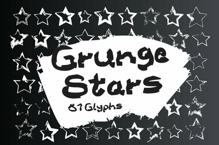 Grunge Stars Font Font Download