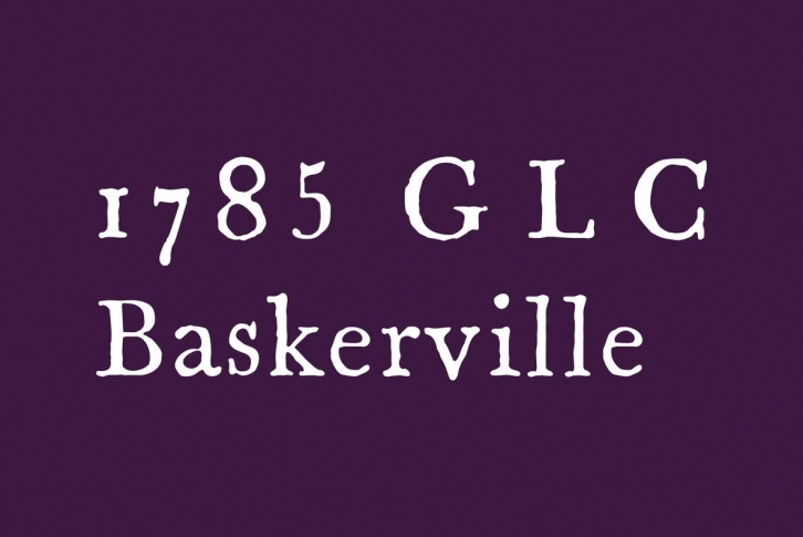 1785 GLC Baskerville Pro Font Font Download